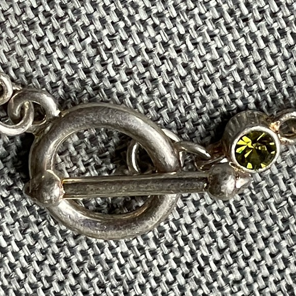 Peridot & Tiger Eye Silver Plated Bracelet - Picture 7 of 7